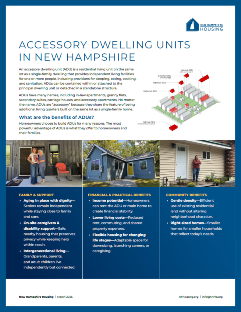 Accessory Dwelling Units in New Hampshire Fact Sheet